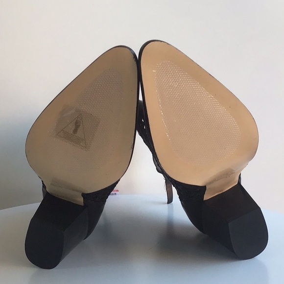 Rare Zara western cowboy open weave pointy heeled black ankle boots - Picture 8 of 16